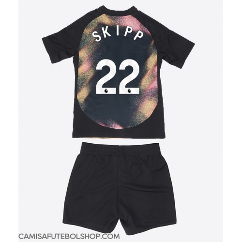 Camisa de time de futebol Leicester City Oliver Skipp #22 Replicas 2º Equipamento Infantil 2024-25 Manga Curta (+ Calças curtas)